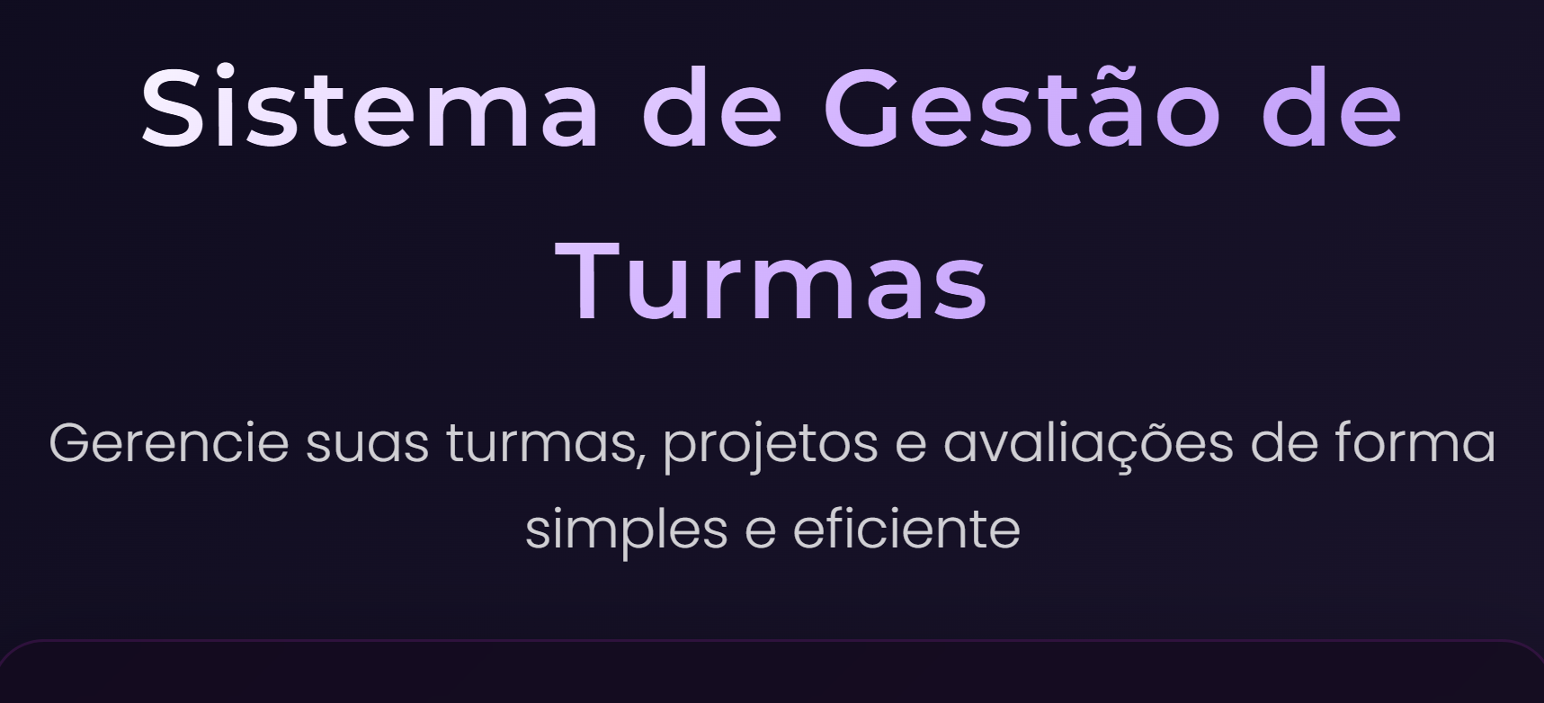 Gerenciador de Turma